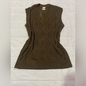 Vintage Knit Sweater Vest, Has Small Rip On The V-Neck Seen In Third Pic